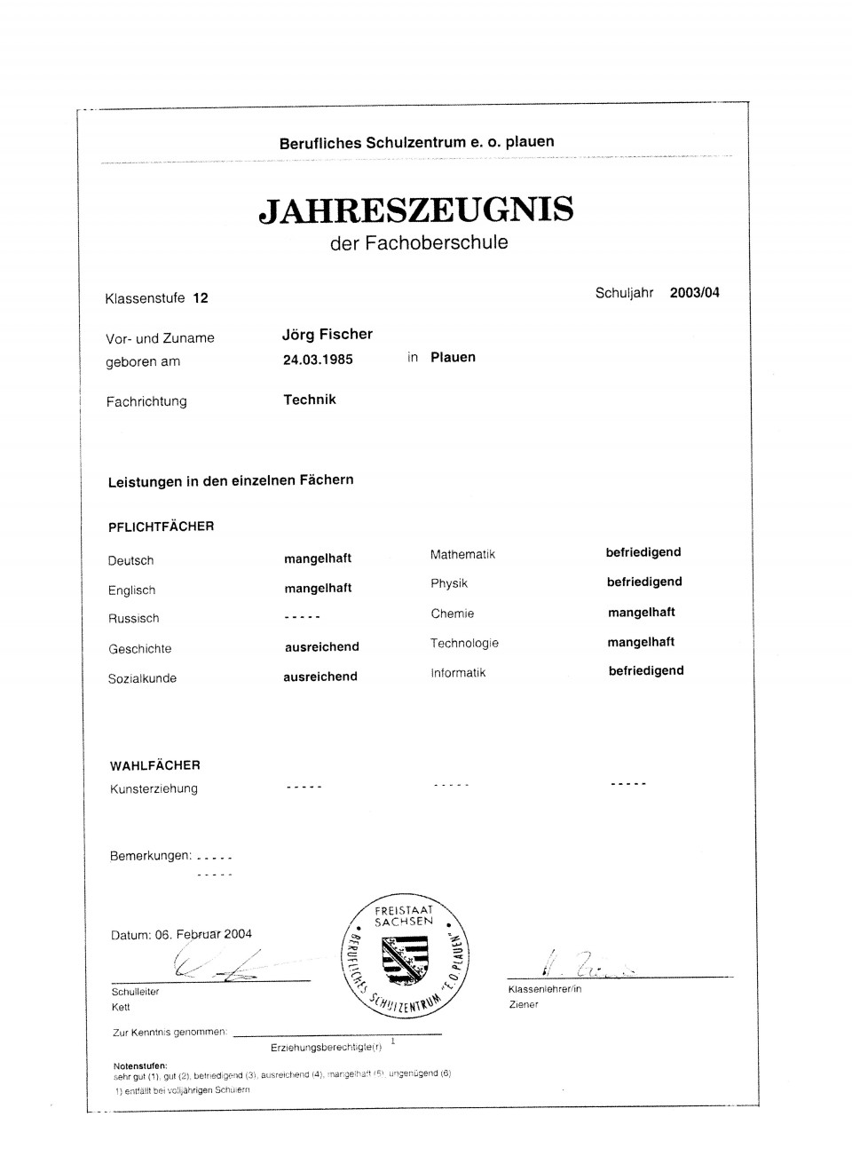 abi zeugnis 001 Gartenbau ist unsere Leidenschaft